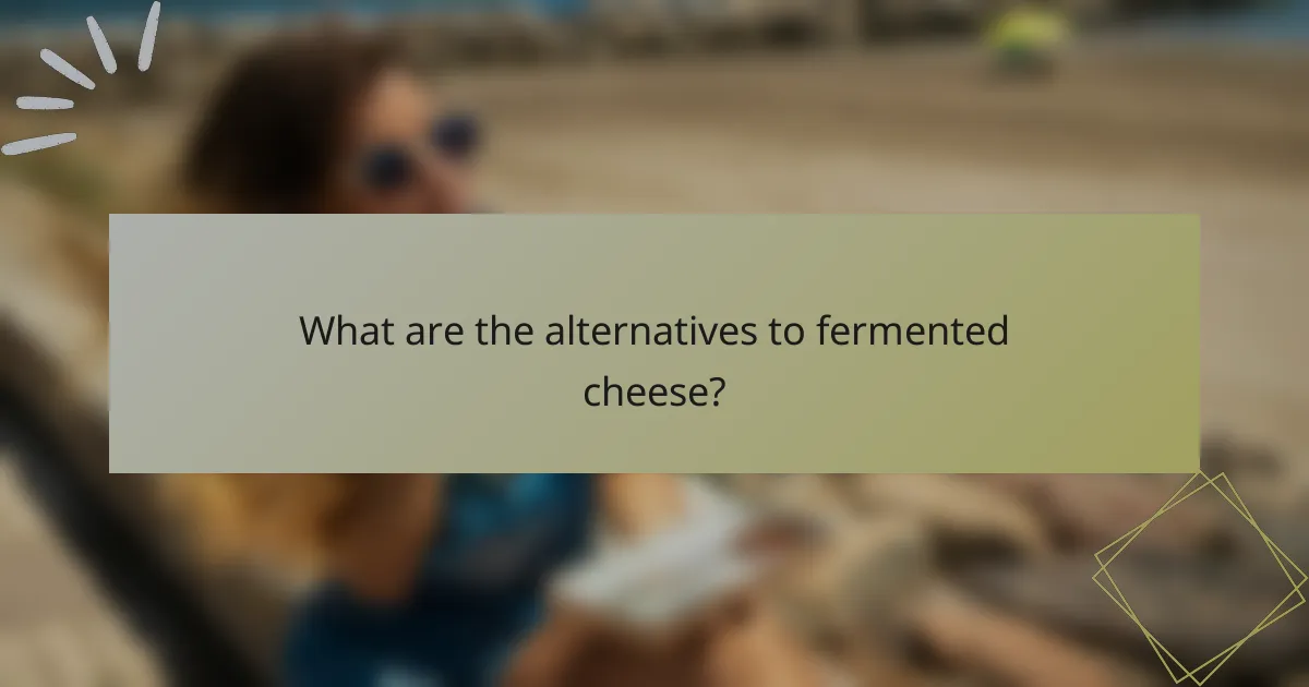 What are the alternatives to fermented cheese?