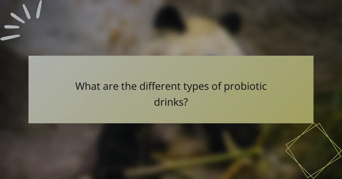 What are the different types of probiotic drinks?